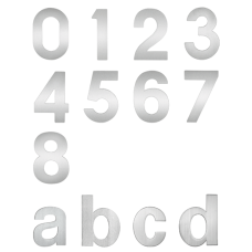 číslica "4" inox (nerez) 120x80 mm