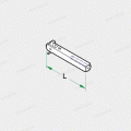 kľučka Lido UK kovová konštrukcia s oválnou rozetou M15 - inox (nerez)