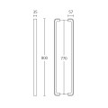 dverné madlo Design inox 1123 nerez - 800/770 mm (pár)