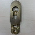 mosadzné bezpečnostné rozety oválne 195 - česaný bronz 10 mm